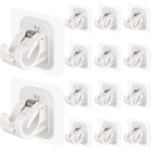 Nail-Free Adjustable Curtain Rod Bracket Holders –