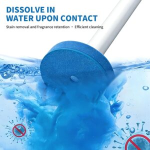 SOPAMI Disposable Toilet Brush Kit - 32/16 Refill Heads & Holder, Rotating No-Touch Deep Cleaner for Under-Rim & Corner, Bathroom Cleaning Tool for Home, RV