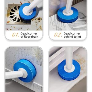 SOPAMI Disposable Toilet Brush Kit - 32/16 Refill Heads & Holder, Rotating No-Touch Deep Cleaner for Under-Rim & Corner, Bathroom Cleaning Tool for Home, RV