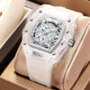 Transparent Barrel-Shaped Quartz Watch for Men – Personalized Fashion Waterproof Luxury Timepiece