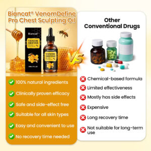 🔥🔥 MEN’S CHEST-CONTOUR UPGRADE💪 Biancat® VenomDefine Pro Chest Sculpting Oil 🐝 Daily Bee Venom Support for a Firmer-Looking, More Defined Chest