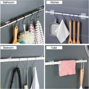 Nail-Free Adjustable Curtain Rod Bracket Holders –