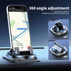 Car phone holder 360 degree rotation, suitablefor car navigation in-car dashboard, horizontaland vertica screen adjustment angle,suctioncup fixed non-slip mobile phone holdersuitable for iPhone and Android