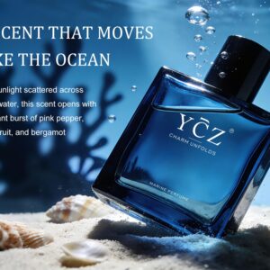 [YCZ] Midnight Marine Eau de Parfum 1.7oz | Aromatic Marine Fragrance for Men, Magnetic & Sensual, Long-Lasting for Dates and Everyday Wear, Inspired by the Effortless Attraction That Naturally Draws People Closer