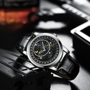 Men’s Starry Sky Watch – Rotating Dial Automatic Mechanical Wristwatch