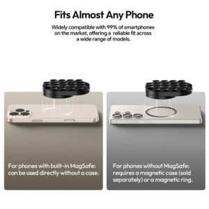 Ulanzi MA39 MagLock Suction Cup Phone Mount Desktop Stand for iPhone 17 16 15 14 with Suction Bottom for Wall Glass