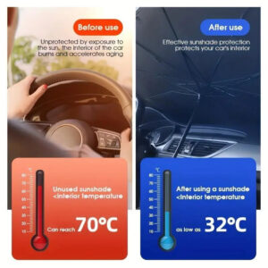 Portable car sunshade, windshield sunshade, foldable windshield sunshade, car exterior accessories, daily car windshield cooling umbrella