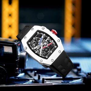 Men’s Ultra-Thin Barrel-Shaped Quartz Watch – Luminous Fashion Timepiece
