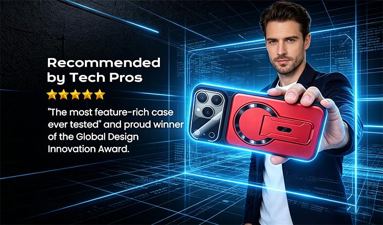 Multifunctional Lens Protection Case with Invisible Stand & Camera Protection for iPhone