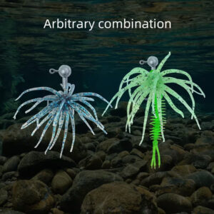 [Sea Urchin Fishing Lure] 1pc Lifelike Soft Silicone Sea Urchin Lure - High Elasticity & Tear Resistance, Realistic Floating Bait for Bass & Mandarin Fish, Mixed Colors, Freshwater Fishing, Bass Fishing Accessory|Realistic Design|Durable Fishing Lure