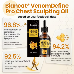 🔥🔥 MEN’S CHEST-CONTOUR UPGRADE💪 Biancat® VenomDefine Pro Chest Sculpting Oil 🐝 Daily Bee Venom Support for a Firmer-Looking, More Defined Chest