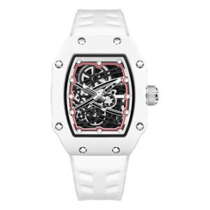 Men’s Ultra-Thin Barrel-Shaped Quartz Watch – Luminous Fashion Timepiece