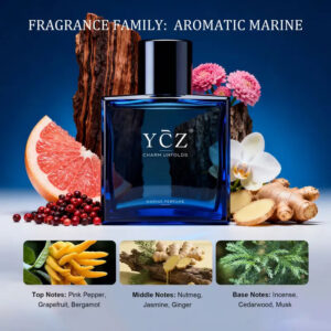 [YCZ] Midnight Marine Eau de Parfum 1.7oz | Aromatic Marine Fragrance for Men, Magnetic & Sensual, Long-Lasting for Dates and Everyday Wear, Inspired by the Effortless Attraction That Naturally Draws People Closer