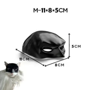 🎭🐱Black Bat Cat Mask – Handmade Superhero Cosplay for Indoor Cats