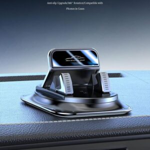 Car phone holder 360 degree rotation, suitablefor car navigation in-car dashboard, horizontaland vertica screen adjustment angle,suctioncup fixed non-slip mobile phone holdersuitable for iPhone and Android
