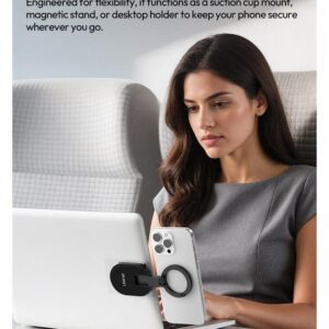 Ulanzi MA39 MagLock Suction Cup Phone Mount Desktop Stand for iPhone 17 16 15 14 with Suction Bottom for Wall Glass