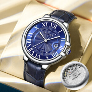 Men’s Skeleton Quartz Watch – Transparent Dial Design with Modern Mechanical Style