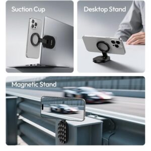 Ulanzi MA39 MagLock Suction Cup Phone Mount Desktop Stand for iPhone 17 16 15 14 with Suction Bottom for Wall Glass