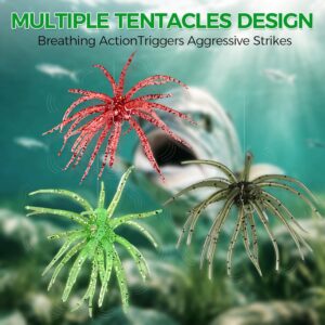 [Sea Urchin Fishing Lure] 1pc Lifelike Soft Silicone Sea Urchin Lure - High Elasticity & Tear Resistance, Realistic Floating Bait for Bass & Mandarin Fish, Mixed Colors, Freshwater Fishing, Bass Fishing Accessory|Realistic Design|Durable Fishing Lure