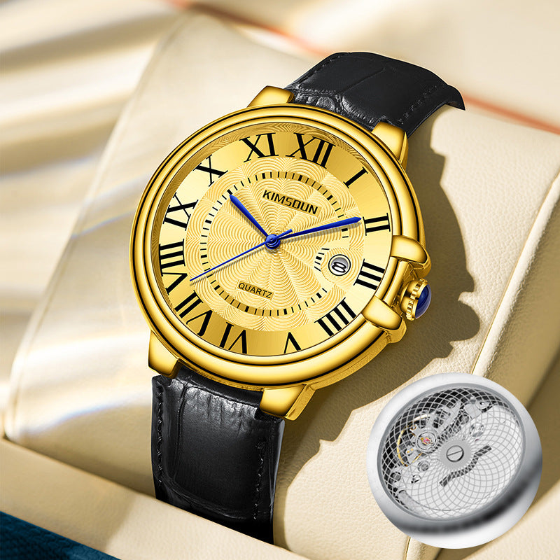 Men’s Skeleton Quartz Watch – Transparent Dial Design with Modern Mechanical Style
