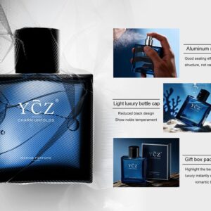 [YCZ] Midnight Marine Eau de Parfum 1.7oz | Aromatic Marine Fragrance for Men, Magnetic & Sensual, Long-Lasting for Dates and Everyday Wear, Inspired by the Effortless Attraction That Naturally Draws People Closer
