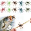 [Sea Urchin Fishing Lure] 1pc Lifelike Soft Silicone Sea Urchin Lure - High Elasticity & Tear Resistance, Realistic Floating Bait for Bass & Mandarin Fish, Mixed Colors, Freshwater Fishing, Bass Fishing Accessory|Realistic Design|Durable Fishing Lure