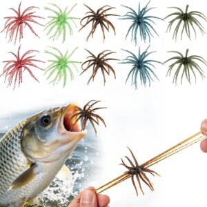 [Sea Urchin Fishing Lure] 1pc Lifelike Soft Silicone Sea Urchin Lure - High Elasticity & Tear Resistance, Realistic Floating Bait for Bass & Mandarin Fish, Mixed Colors, Freshwater Fishing, Bass Fishing Accessory|Realistic Design|Durable Fishing Lure