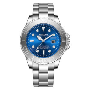 Men’s Gray Yacht-Inspired Quartz Watch – Luminous Stainless Steel Timepiece