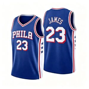 Unisex Basketball #23 James Philadelphia Team Swingman Jersey - Icon Edition - Royal