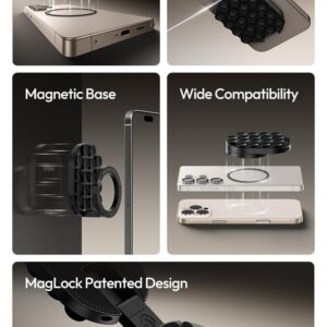 Ulanzi MA39 MagLock Suction Cup Phone Mount Desktop Stand for iPhone 17 16 15 14 with Suction Bottom for Wall Glass