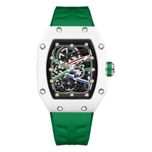 Men’s Ultra-Thin Barrel-Shaped Quartz Watch – Luminous Fashion Timepiece