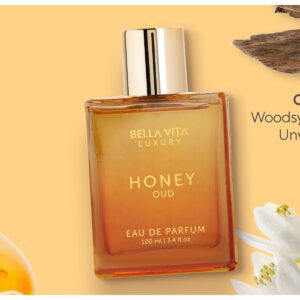 Bella Vita Luxury's Honey Oud | Eau de Parfum 100ml (3.4 fl oz) | Patchouli, Vanilla, Bergamot | Floral & Spicy | Made with Clean & Vegan Essentials Oils | Cruelty Free Fragrance Perfume
