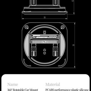 Car phone holder 360 degree rotation, suitablefor car navigation in-car dashboard, horizontaland vertica screen adjustment angle,suctioncup fixed non-slip mobile phone holdersuitable for iPhone and Android
