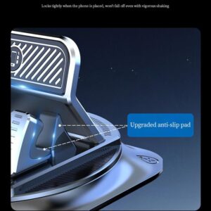 Car phone holder 360 degree rotation, suitablefor car navigation in-car dashboard, horizontaland vertica screen adjustment angle,suctioncup fixed non-slip mobile phone holdersuitable for iPhone and Android