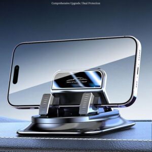 Car phone holder 360 degree rotation, suitablefor car navigation in-car dashboard, horizontaland vertica screen adjustment angle,suctioncup fixed non-slip mobile phone holdersuitable for iPhone and Android