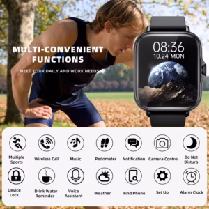 smart watch 1 83 full display with message answer make call smartwatch sports pedometer information alerts for iphone phones smartbands fitness watch for women men friend gift birthday gift Product details 0