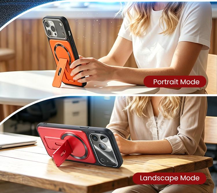 Multifunctional Lens Protection Case with Invisible Stand & Camera Protection for iPhone