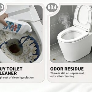 SOPAMI Disposable Toilet Brush Kit - 32/16 Refill Heads & Holder, Rotating No-Touch Deep Cleaner for Under-Rim & Corner, Bathroom Cleaning Tool for Home, RV