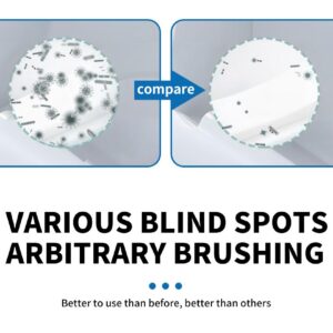 SOPAMI Disposable Toilet Brush Kit - 32/16 Refill Heads & Holder, Rotating No-Touch Deep Cleaner for Under-Rim & Corner, Bathroom Cleaning Tool for Home, RV